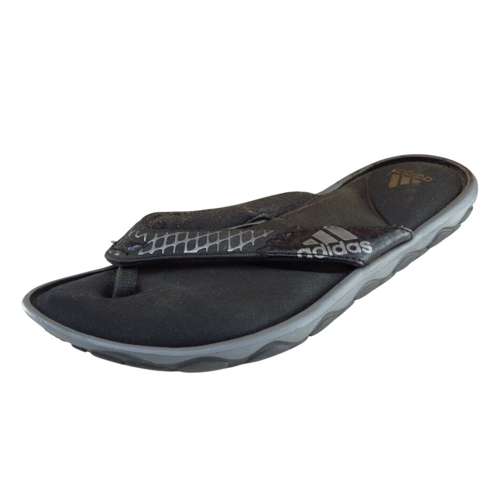 adidas Youth Boys Shoes Sz‎ 5 M Black Synthetic Flip Flop